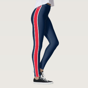 Leggings Ancre rouge Bleu blanc rouge Nautique Bleu Le