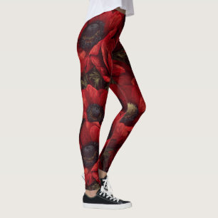 Leggings Anémones Artistiques Vêtements de Fleur Fitness