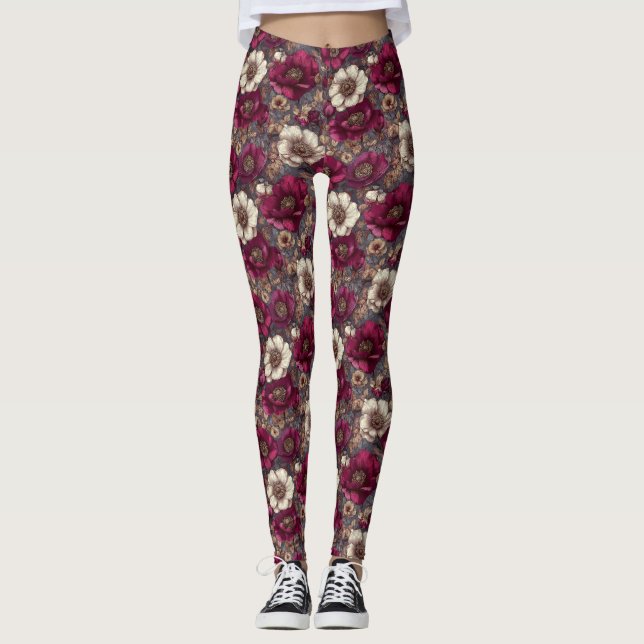 Leggings Anémones Fleur Maternité Anémones Fleur (Devant)