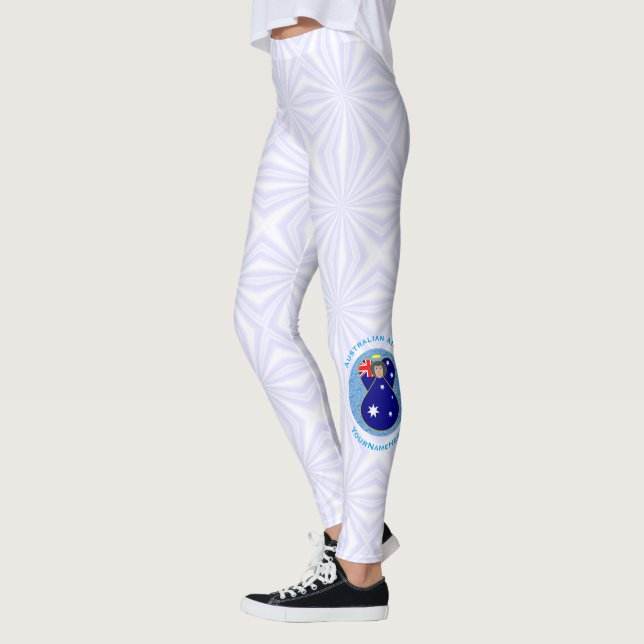 Leggings Ange du drapeau australien dans un cercle bleu sur (Gauche)