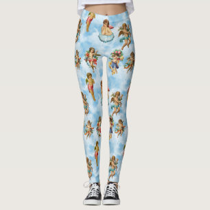 Leggings angel cherub nuages antique