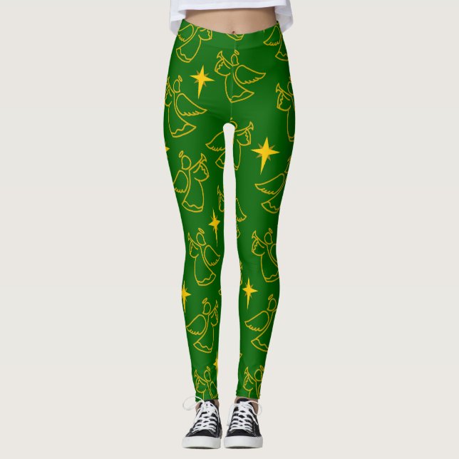Leggings Anges de Noël (Devant)