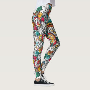 Leggings anges de Noël multicolores