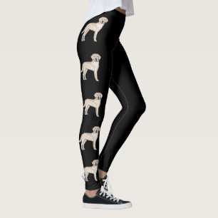 Leggings Anglais Cream Labrador Retriever Cute Dogs Noir