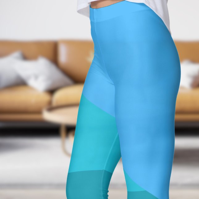 Leggings Angles bleus chic (Chic Blue Angles Leggings)