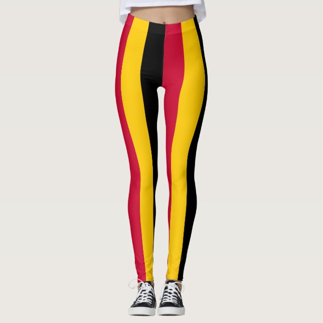Leggings Angola Couleurs du drapeau national triées vertica (Devant)