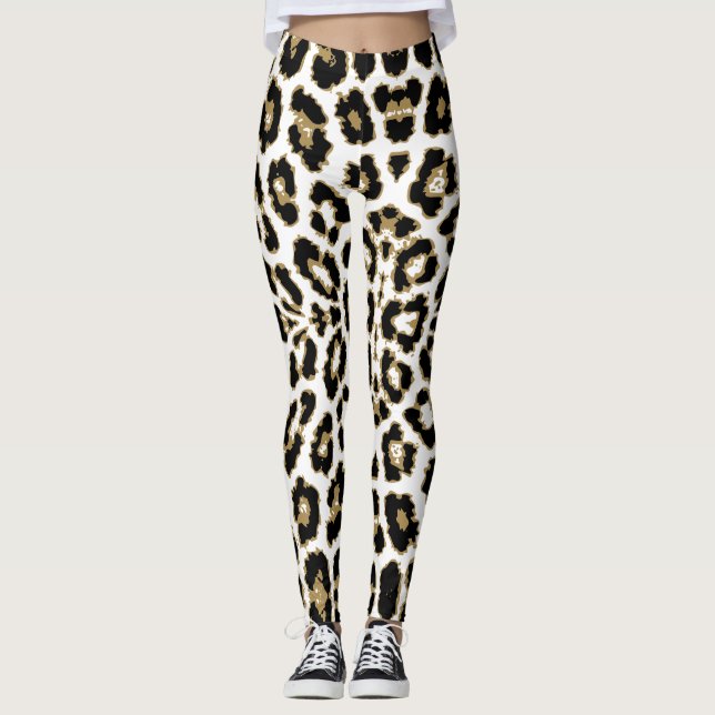 Leggings Animal Leopard Cheetah Imprimer Motif (Devant)