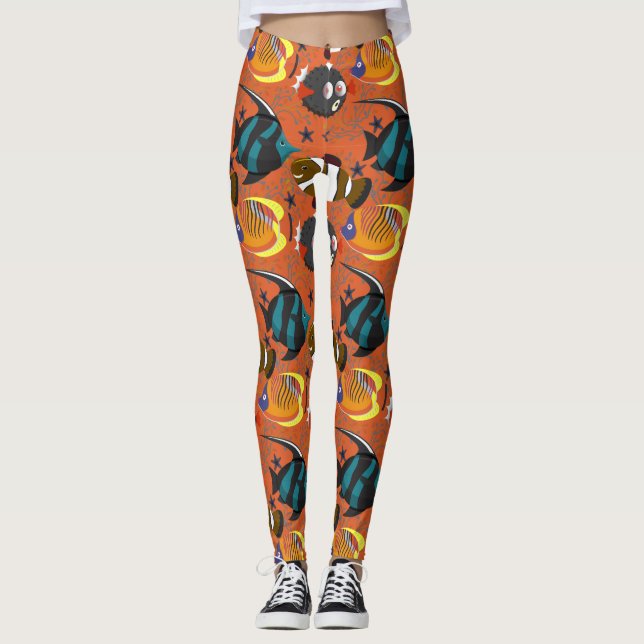 Leggings Animaux aquatiques motif | vie sous-marine océan 4 (Devant)