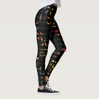 Leggings Animaux colorés rétro Motif #5