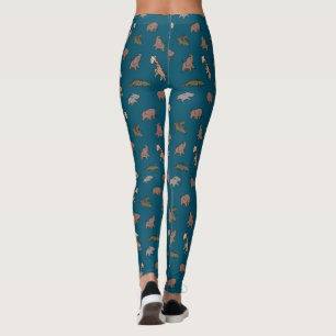 Leggings Animaux de la savane (Éléphant, Girafe, Croc & Rhi