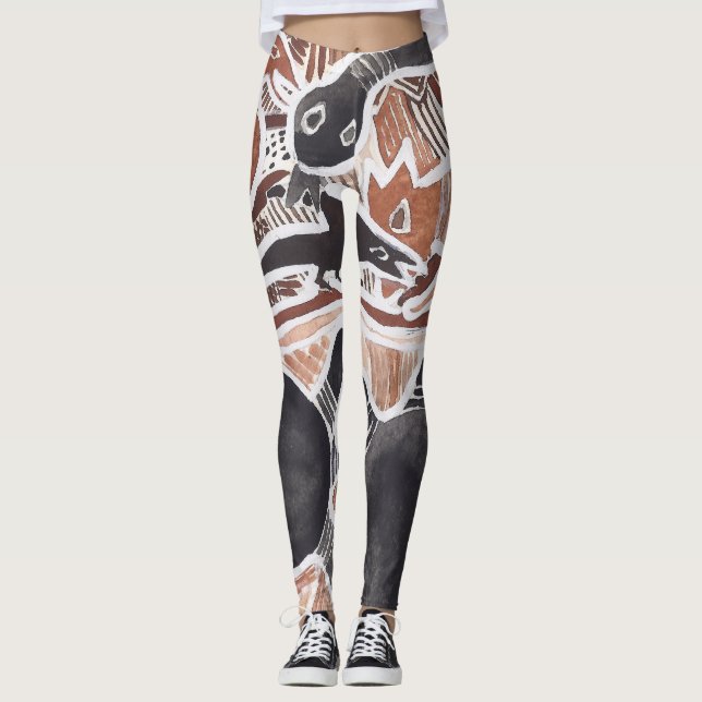 Leggings Animaux mythiques rêveurs australiens 4 guêtres de (Devant)