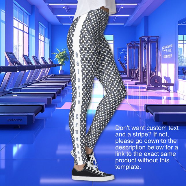 Leggings Anneaux Borroméens - Bleu Violet et Gris AVEC TEXT (Borromean Rings - Blue Purple and Gray WITH TEXT Leggings)