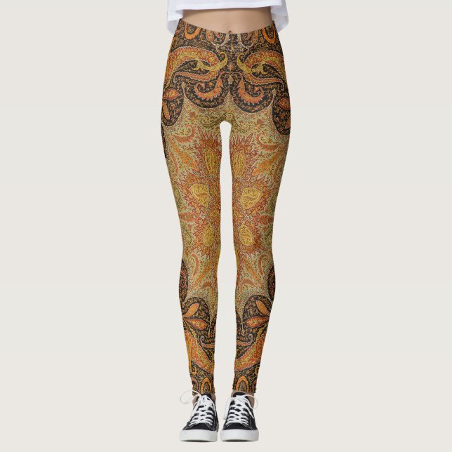Leggings Antique Indien Motif des deux (Devant)