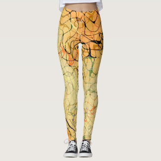 Leggings Apricot Swirl