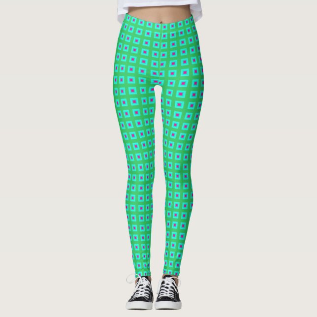 Leggings Aqua vert citron avec petit Motif > Légendes (Devant)