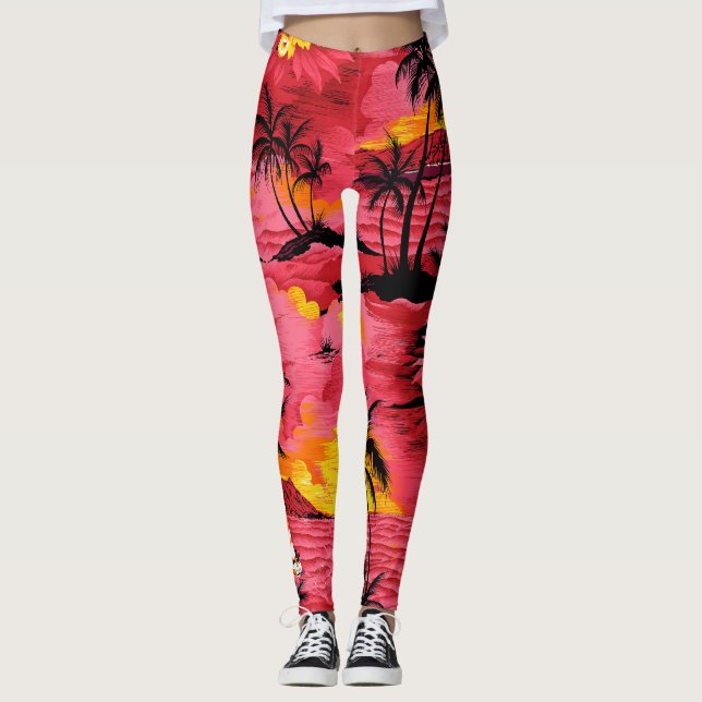 Leggings Aquarelle Abstraite : Design d'impression créative (Devant)