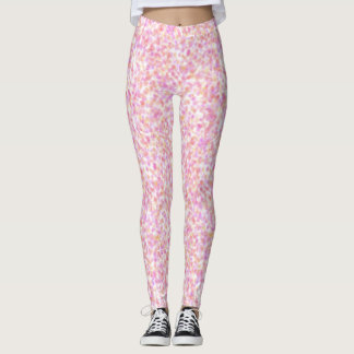 Leggings Aquarelle Abstraite moderne Zones Jaunes Rose