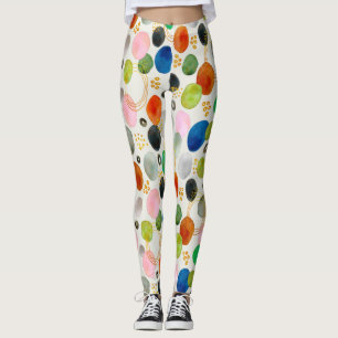 Leggings Aquarelle Abstraite Pebble Gold Parties scintillan