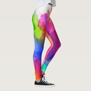 Leggings Aquarelle arc-en-ciel Abstraite