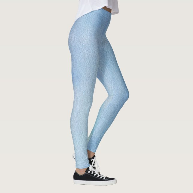 Leggings Aquarelle bleue Abstraite (Droite)