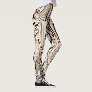 Leggings Aquarelle Brown Black Motif