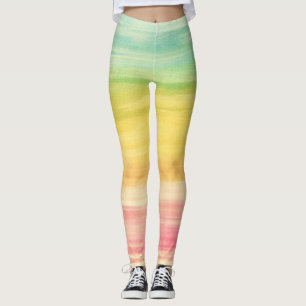Leggings Aquarelle colorée Brosses