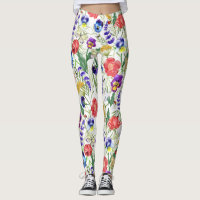 Aquarelle colorée Fleurs Sauvages Pépites Leggies