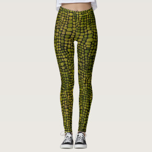 Leggings Aquarelle Crocodile Imprimer