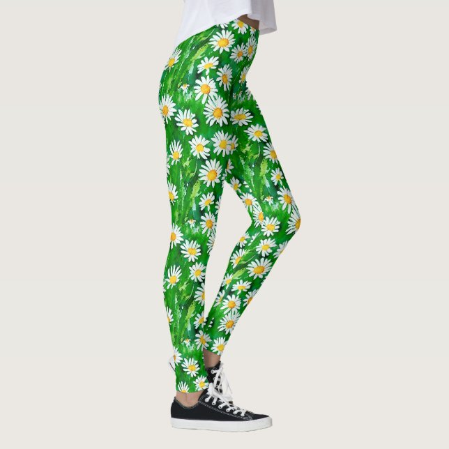 Leggings Aquarelle dans un champ vert (Droite)