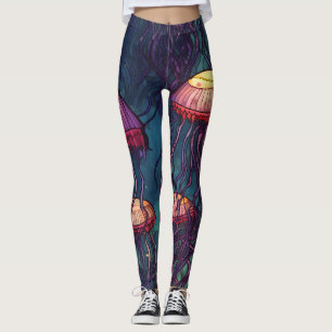 Leggings Aquarelle de méduse sous-marine