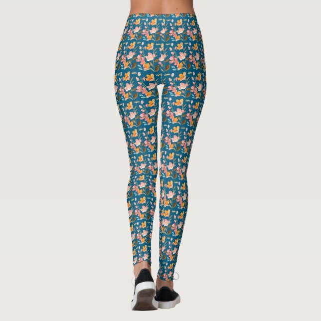 Leggings Aquarelle Élégante Moderne  (Dos)
