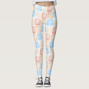 Leggings Aquarelle Empreintes de pattes & Coeurs dans les b