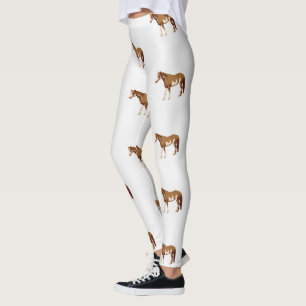 Leggings Aquarelle équestre Paint Horse américain