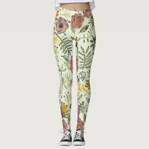 Leggings Aquarelle Florale Fleurs d'abeille Élégante Modern