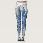 Leggings Aquarelle gris bleu Abstrait Fractal Art Flower<br><div class="desc">Une fleur d'imaginaire unique aux tons bleu et gris, abstraite et élégante. Design inhabituel pour vos leggings floraux modernes et plus encore.</div>