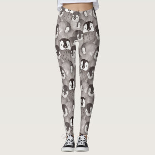 Leggings Aquarelle mignonne bébé pingouin 