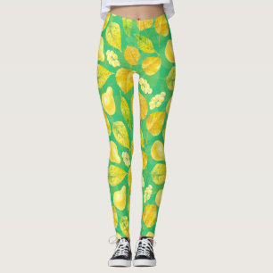 Leggings Aquarelle motif d'automne