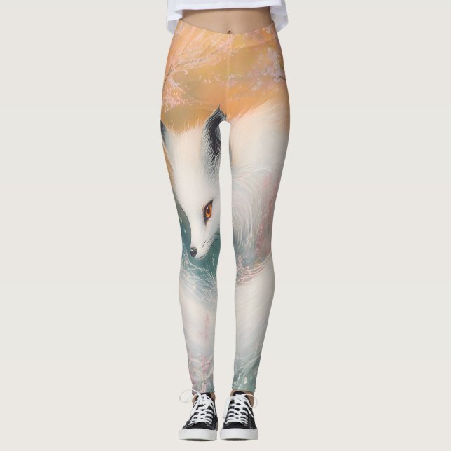 Leggings Aquarelle Mystic Bloom Spring Fox (Devant)