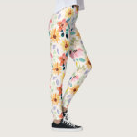 Leggings Aquarelle peinte à la main Fleurs du Jardin Coloré<br><div class="desc">Sortez avec élégance avec ces leggings super amusants avec un motif de fleurs de jardin d'aquarelle capricieuse. Idéal pour une soirée,  faire de l'exercice à la salle de sport ou à la fête du jardin.</div>