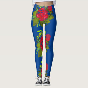 Leggings Aquarelle Peonies Folk