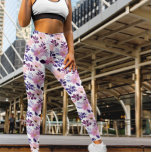 Leggings Aquarelle romantique Roses roses roses Florales Bo<br><div class="desc">Aquarelle romantique Roses roses roses Florales Jambes Boho</div>