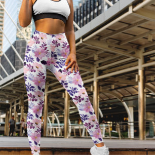 Leggings Aquarelle romantique Roses roses roses Florales Bo