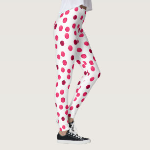 Leggings Aquarelle rouge aquarelle pois motif