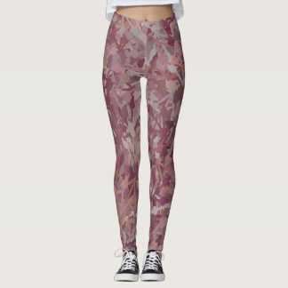 Leggings Aquarelle rouge Brown gris de luxe Art Abstrait