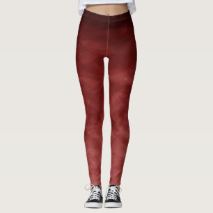 Leggings aquarelle rouge foncé
