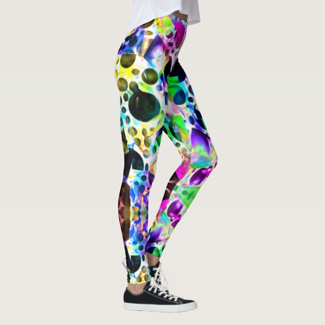Leggings Aquarelle rustique avec trous et découpes (Droite)
