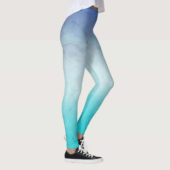 Leggings Aquarelle sarcelle (Droite)