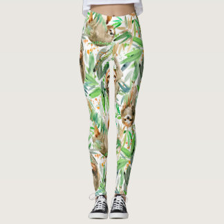 Leggings Aquarelle Sloth Jungle 