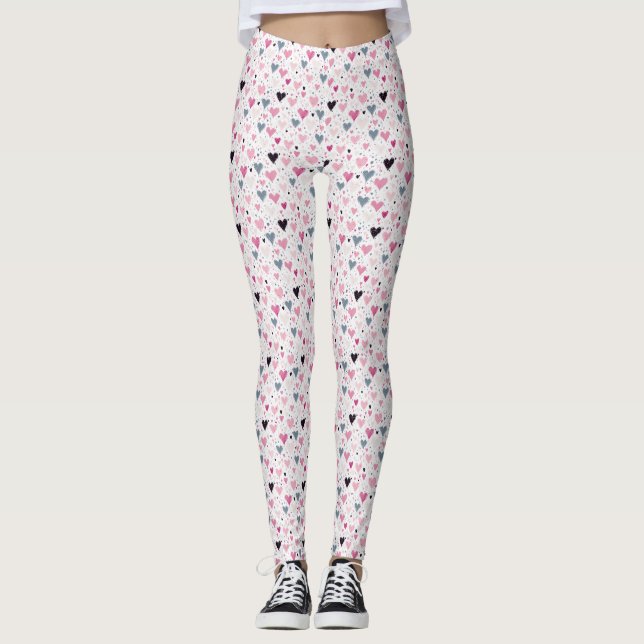 Leggings Aquarelle Splash Heart (Devant)