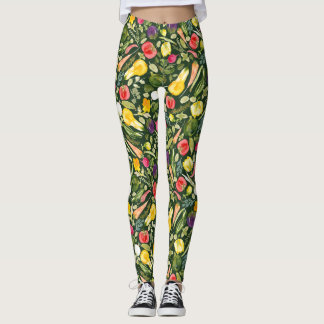 Leggings Aquarelle Vegan - manger l'arc-en-ciel